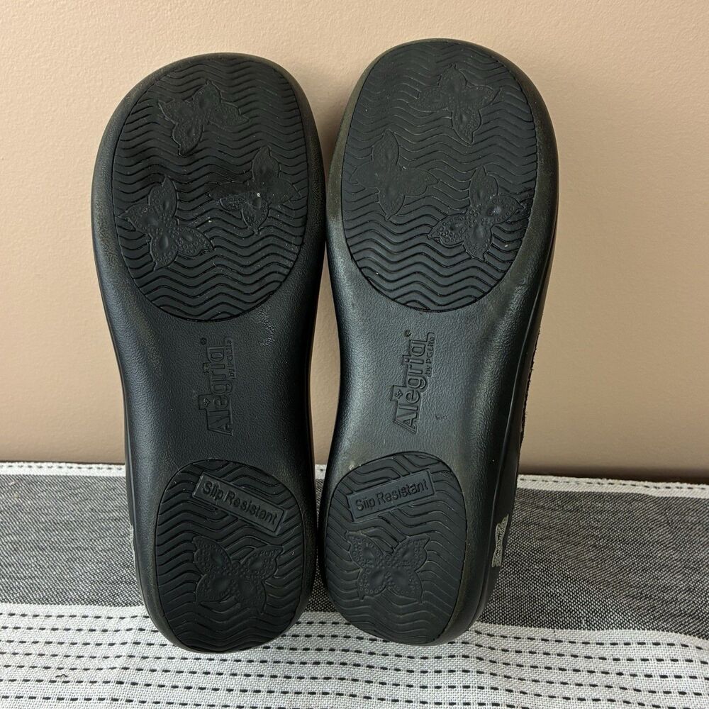 Alegria Womens Comfort Shoes Size 38 US 8.5 Kel Black Purple Blue Shimmery - Picture 8 of 8